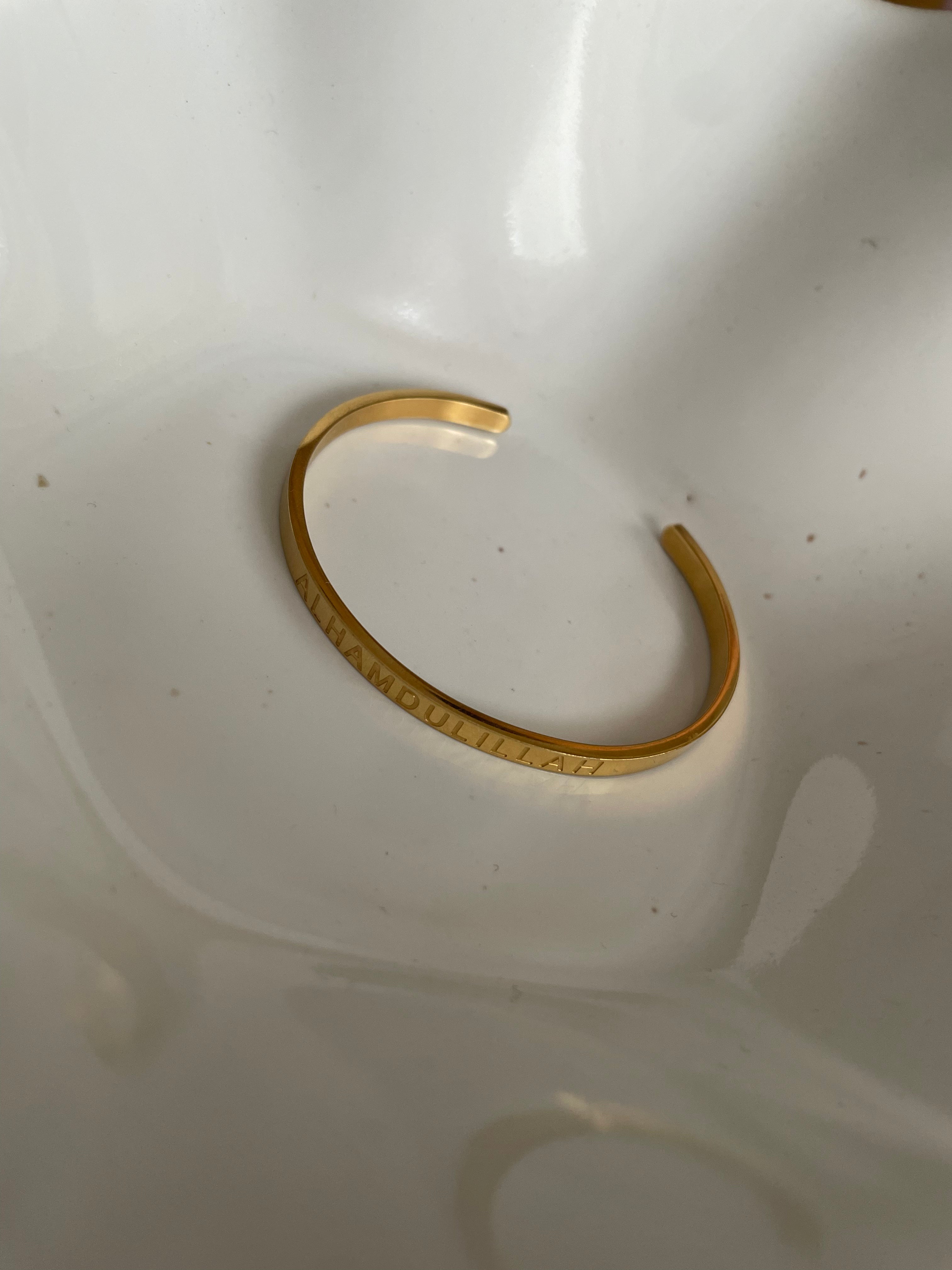 Alhamdulillah bangles · 18k gold plated