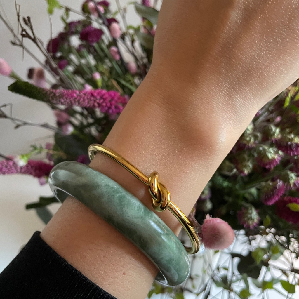 Y U N A L Y · JADE · Armreif aus echtem Naturstein · Limited Edition