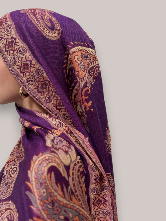 Pashmina - Amethyst & Gold