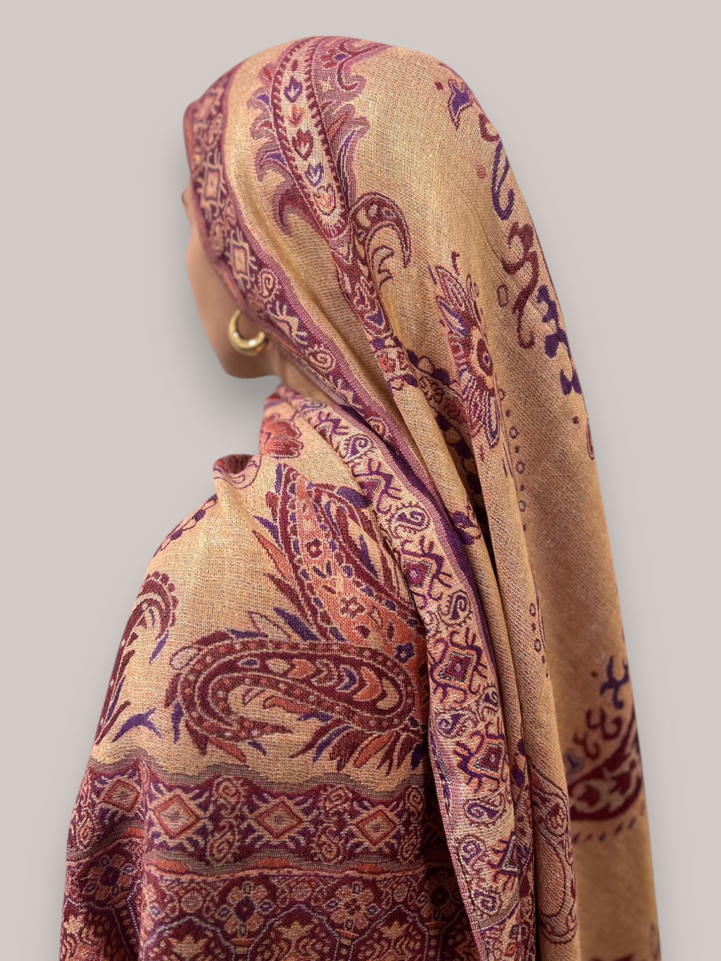 Pashmina - Amethyst & Gold