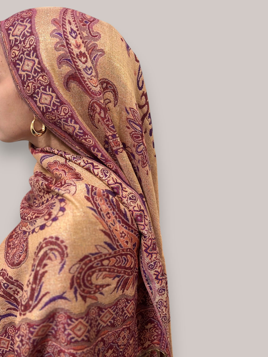 Pashmina - Amethyst & Gold