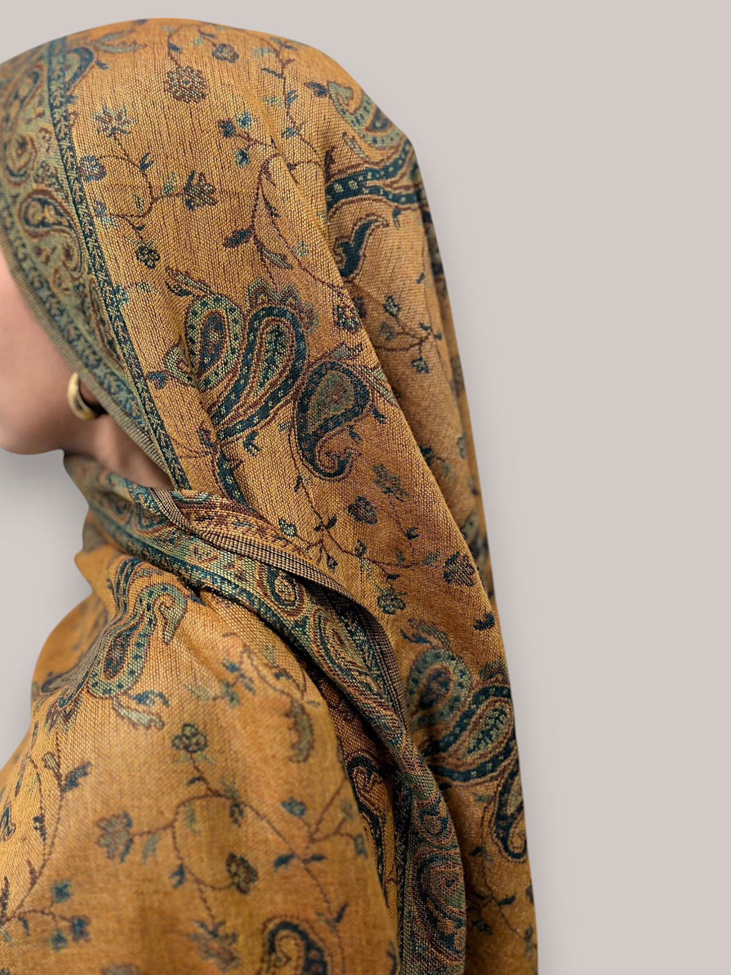 Pashmina - Evergreen & Gold