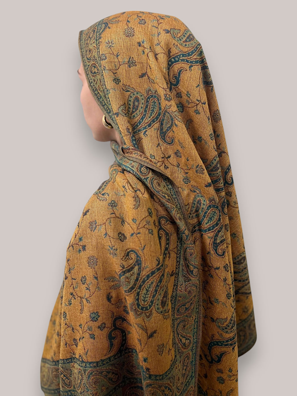 Pashmina - Evergreen & Gold