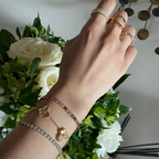 Yuma · Bracelet tennis coloré avec zircone · Plaqué or 18 carats