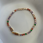 Yuma · Bracelet tennis coloré avec zircone · Plaqué or 18 carats